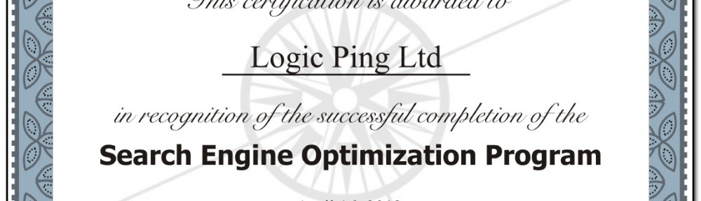 קידום אתרים מקצועי, הסמכת חברת לוג'יק פינג ע"י ארגון ה SEO בארה"ב